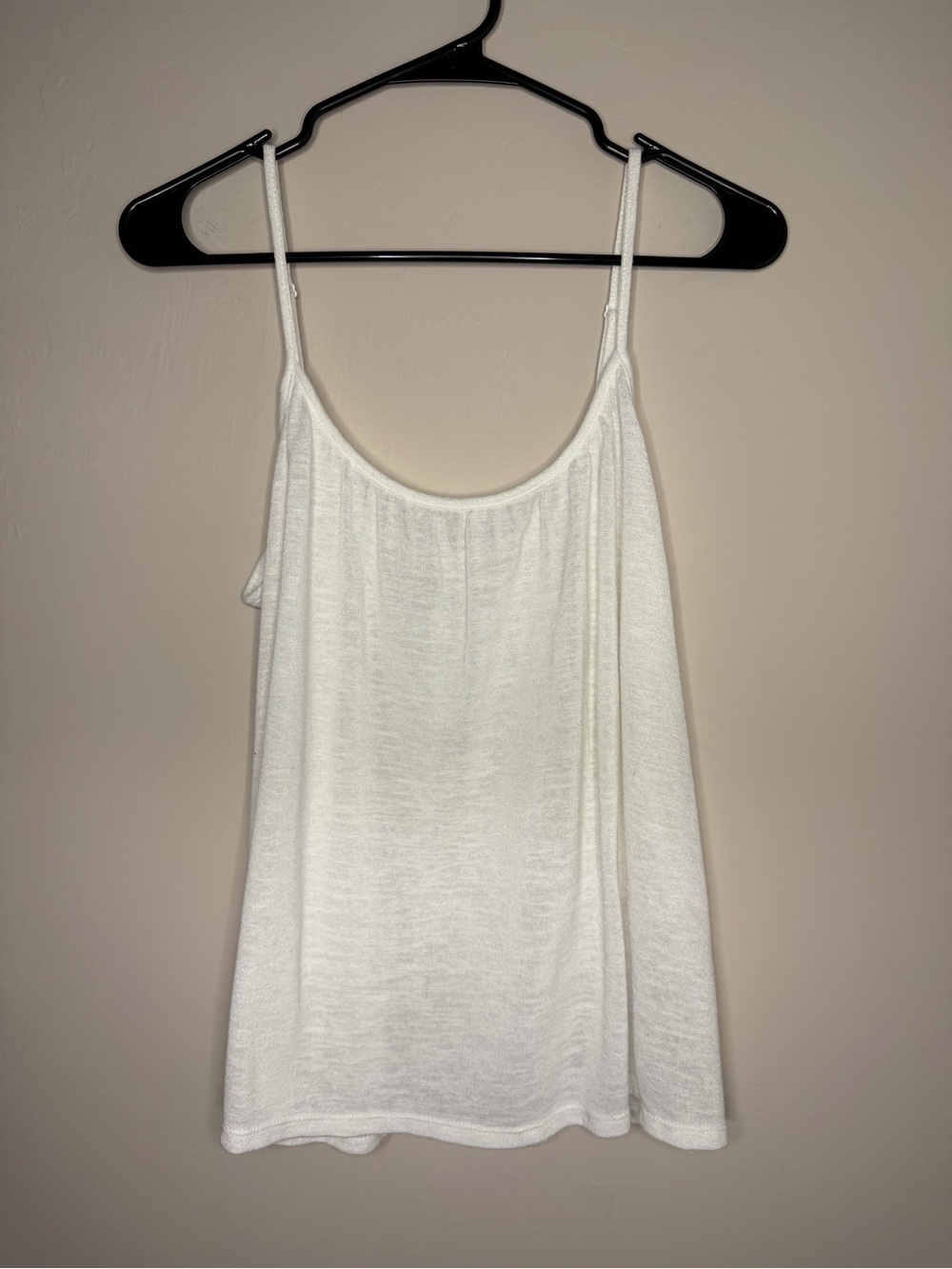 a new day White Ribbed Cami Tank with Thin Straps